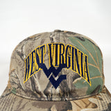 Vintage 90's West Virginia Mountaineers Camo Snapback Hat