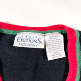 Vintage 90's Basic Editions Holiday Gift Pattern Cardigan Sweater