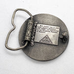 Vintage 80's Bell System Telephone Pioneers of America Belt Buckle
