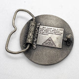 Vintage 80's Bell System Telephone Pioneers of America Belt Buckle