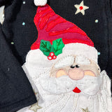 Vintage 90's Tiara International Santa Zip Cardigan Sweater