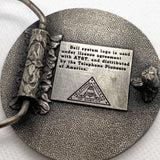 Vintage 80's Bell System Telephone Pioneers of America Belt Buckle
