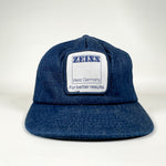 Vintage 1980s Zeiss West Germany Denim Snapback Hat