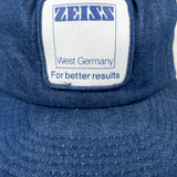 Vintage 1980s Zeiss West Germany Denim Snapback Hat