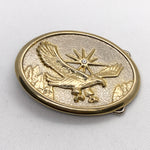 Vintage 90's Gold-Tone Eagle Starburst & Rhinestone Accent Belt Buckle