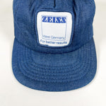 Vintage 1980s Zeiss West Germany Denim Snapback Hat
