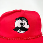 Vintage 80's Natty Boh Mr. Boh Red Rope Snapback Hat
