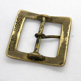 Vintage 80's Solid Brass Square Belt Buckle