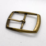 Vintage 80's Antique Patina Brass Curved Western Style Belt Buckle