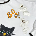 Vintage 80's Halloween Boo! Cat Crewneck Sweatshirt