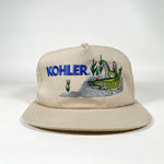 Vintage 80's Kohler Embroidered Muskie Fish Snapback Hat