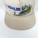 Vintage 80's Kohler Embroidered Muskie Fish Snapback Hat