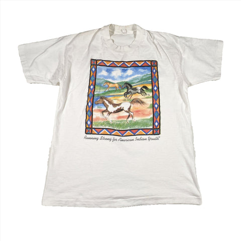 Vintage 90's Running Strong for American Indian Youth Horse T-Shirt