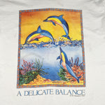 Vintage 1992 A Delicate Balance Dolphins Humanitees T-Shirt