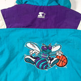 Vintage 90’s Charlotte Hornets Starter Colorblock Pullover Jacket