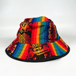 Vintage 90's Rainbow Woven Reversible Bucket Hat
