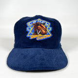 Vintage 90's Camel "Smooth Character" Navy Corduroy Snapback Hat