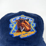 Vintage 90's Camel "Smooth Character" Navy Corduroy Snapback Hat