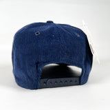 Vintage 90's Camel "Smooth Character" Navy Corduroy Snapback Hat