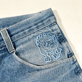 Vintage 90's Raw Blue A.B.R. Baggy Hip Hop Denim Shorts