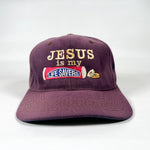 Vintage 90's Jesus Is My Life Savers Christian Embroidered Hat
