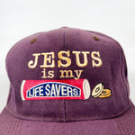Vintage 90's Jesus Is My Life Savers Christian Embroidered Hat