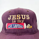 Vintage 90's Jesus Is My Life Savers Christian Embroidered Hat