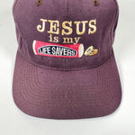 Vintage 90's Jesus Is My Life Savers Christian Embroidered Hat