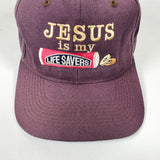 Vintage 90's Jesus Is My Life Savers Christian Embroidered Hat
