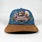 Vintage 2004 Harley-Davidson Looney Tunes Denim & Suede Hat