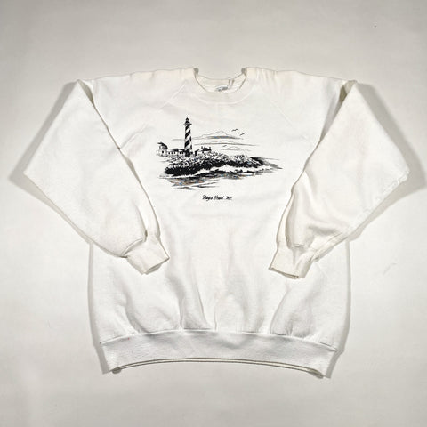 Vintage 80's Nags Head NC Lighthouse Souvenir Crewneck Sweatshirt