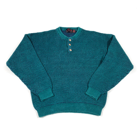 Vintage 90's Jantzen Knit Henley Sweater