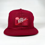 Vintage 80's Dr Pepper Soda Mesh Trucker Hat