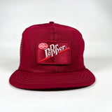 Vintage 80's Dr Pepper Soda Mesh Trucker Hat