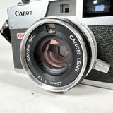 Vintage 1972 Canon Canonet QL17 G-III f/1.7 🟡 BAD METER 🟡 35mm Film Camera