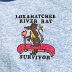Vintage 80's Loxahatchee River Rat Survivor Ringer T-Shirt