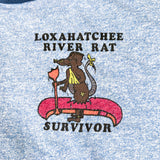 Vintage 80's Loxahatchee River Rat Survivor Ringer T-Shirt