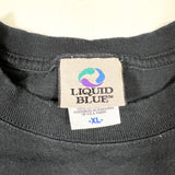 Vintage 1996 Liquid Blue Cats Suck Saloon Bulldog Pool Hall T-Shirt