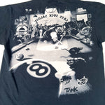 Vintage 1996 Liquid Blue Cats Suck Saloon Bulldog Pool Hall T-Shirt