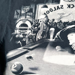 Vintage 1996 Liquid Blue Cats Suck Saloon Bulldog Pool Hall T-Shirt