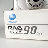 Vintage 1996 Minolta Riva Zoom 90 Date Point & Shoot 35mm Film Camera