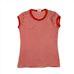 Vintage 70's Andy's Juniors Striped Cap Sleeve T-Shirt