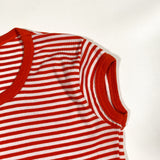 Vintage 70's Andy's Juniors Striped Cap Sleeve T-Shirt