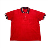 Vintage 80's Jockey Terrycloth Ringer Polo Shirt