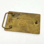 Vintage 90's Solid Brass American Flag Limited Edition Belt Buckle