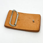 Vintage 90's Hand-Tooled Leather Sun Face Belt Buckle