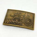 Vintage 80's Waterous Brass Fire Engine Design Belt Buckle