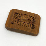 Vintage 1977 Lasercraft Aloha Hawaii Wooden Belt Buckle
