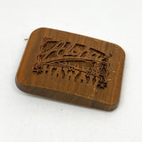Vintage 1977 Lasercraft Aloha Hawaii Wooden Belt Buckle