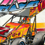 Vintage 1988 Cris Eash World of Outlaws Sprint Car Racing T-Shirt